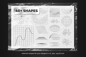 40+ abstract geometric line shapes