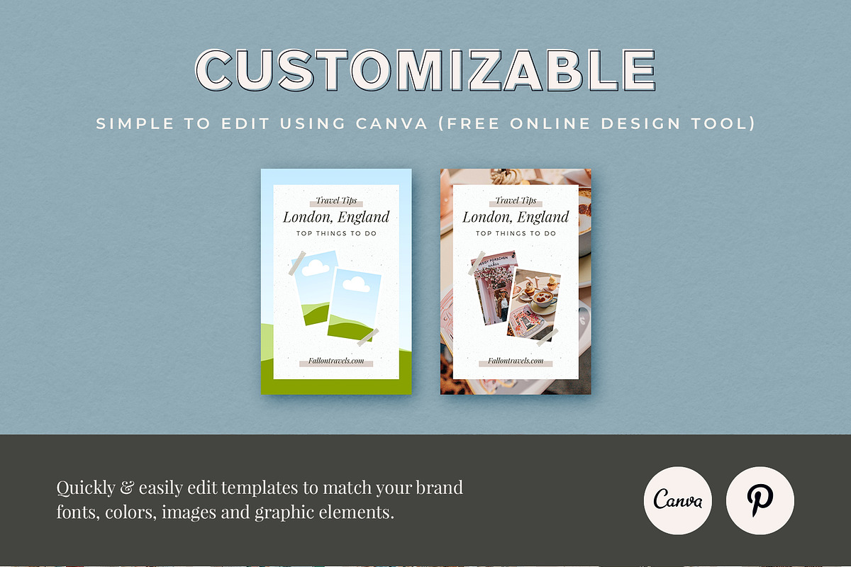 Travel Blogger Pinterest Bundle, a Social Media Template by Fallon Gerst (Photo 5 of 10)