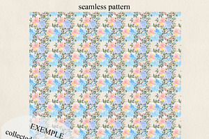 PNG Files Blush And Blue Flowers 1