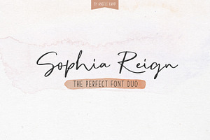 Sophia Reign Signature Font Duo