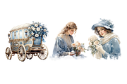Vintage Snowy Clipart Sublimation, an Object Illustration by Digital Xpress (Thumbnail 2 of 4)