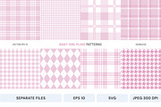 Seamless baby girl plaid patterns, an Illustration by SappiStudio (Thumbnail 1 of 3)