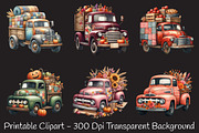 Fall Patchwork Truck Clipart, an Illustration by RobertsArt (Thumbnail 2 of 7)