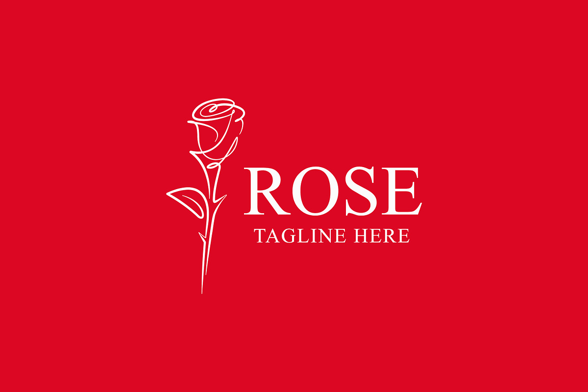 Rose Line Art Logo Abstract, a Branding & Logo Template by Signatoro (Photo 2 of 3)