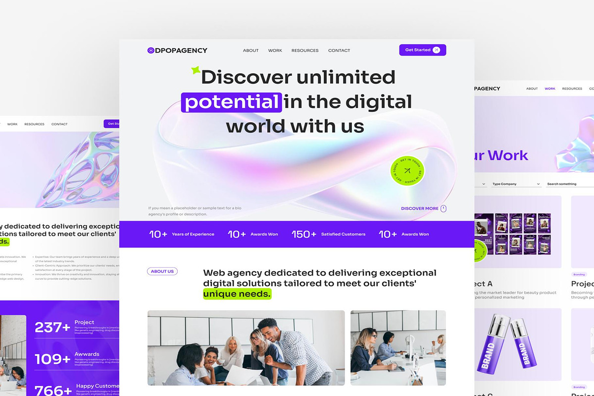 Dpopagency - Website Agency UI KIT, an UI Kit Template by Lumina_ui_ux202 (Photo 4 of 7)