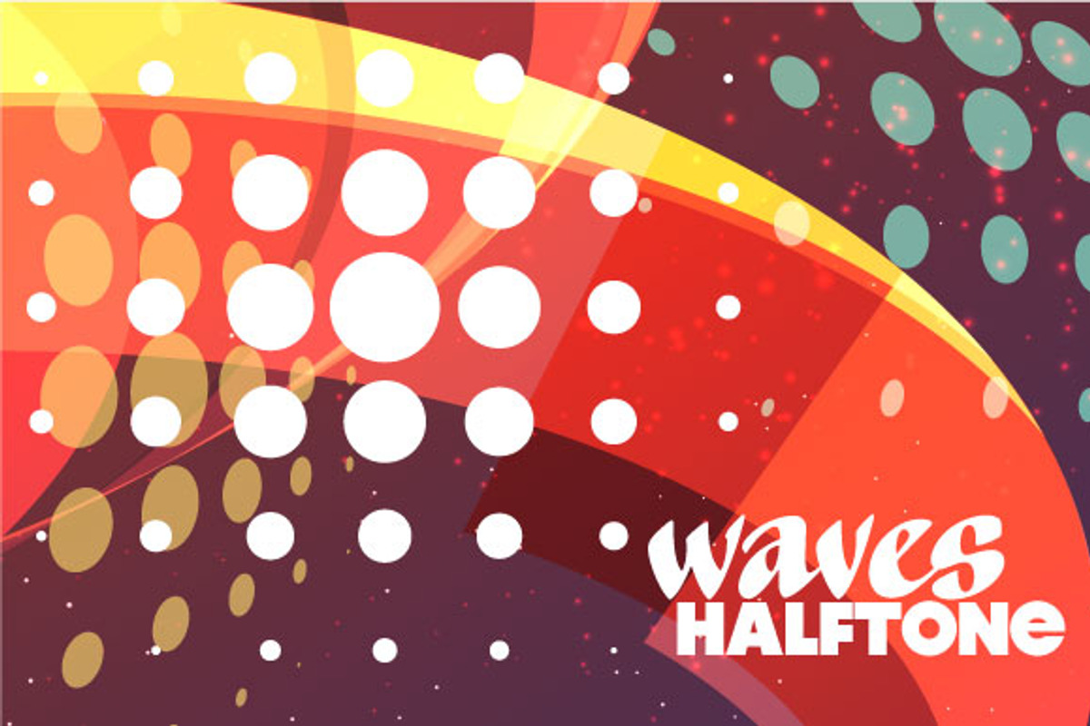 Creative waves halftone, a Texture Graphic by Ruliz (Photo 1 of 2)