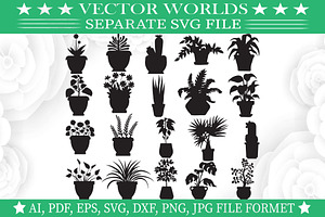 Houseplant SVG, House, Plant Svg