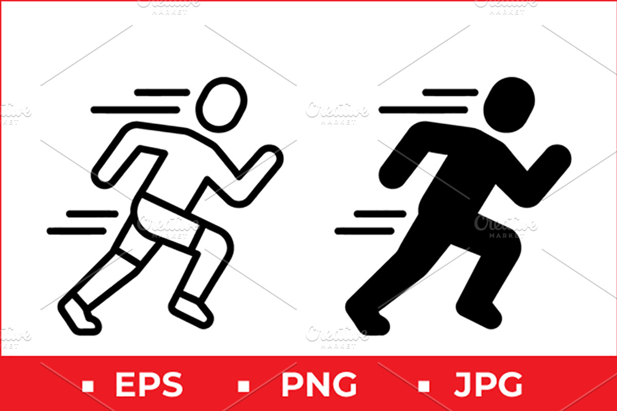 Running Athlete Vector Design, a Solid Icon by Artonix (Photo 1 of 2)