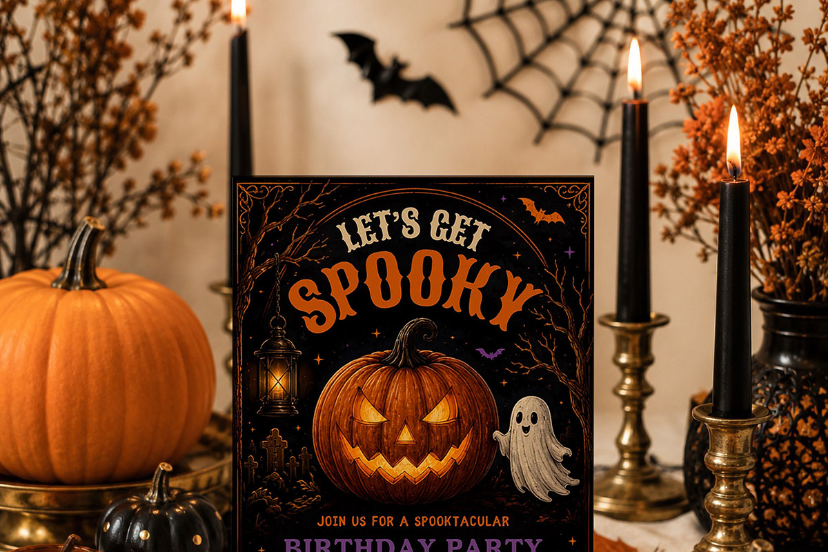 Spooky Halloween Birthday Invitation, an Invitation Template by Arslan (Photo 4 of 5)