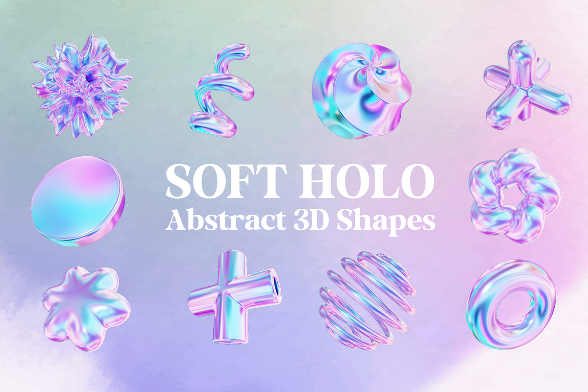 3D Soft Holo - Animated Shapes, a Graphic by LarysaZabrotskaya (Photo 3 of 8)
