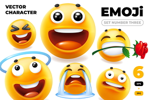 3D Emotional Emoji | Vector Set