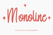 Monoline, a Handwritten Font by FreshTypeINK (Thumbnail 1 of 7)