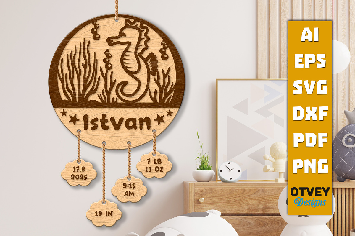Newborn Baby Personalized Sign, an Object Graphic by OTVEY DESIGN (Photo 11 of 13)