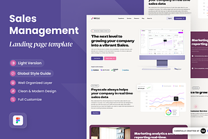 Sales Management Landing Page