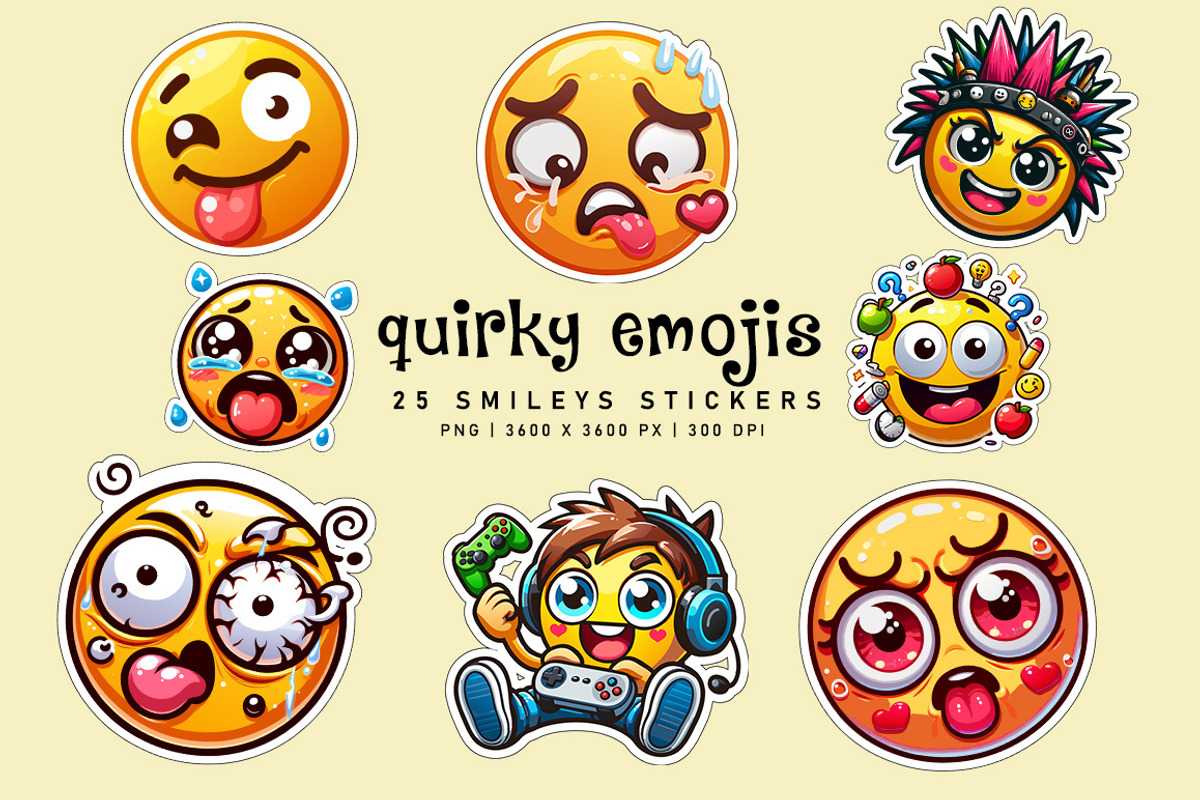 Quirky Emojis, an Emoji Icon by Digital Art Creations (Photo 2 of 7)