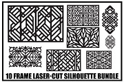 10 Geometric Frame Laser Cut Bundle, an Illustration by Gfx_Store (Thumbnail 1 of 11)