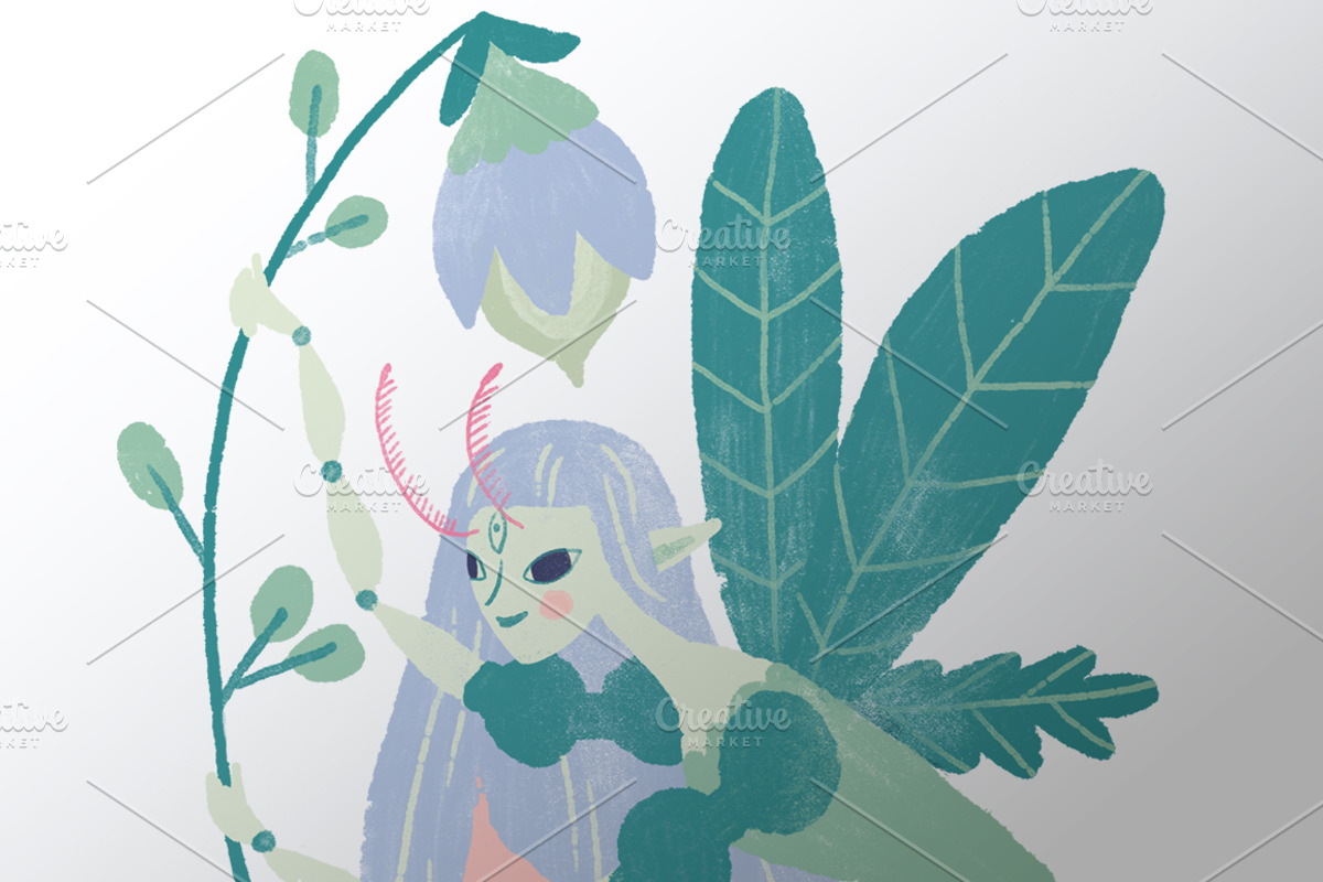 Midsummer Fairies PNG Clip Art, an Illustration by Lilla Bölecz (Photo 5 of 6)