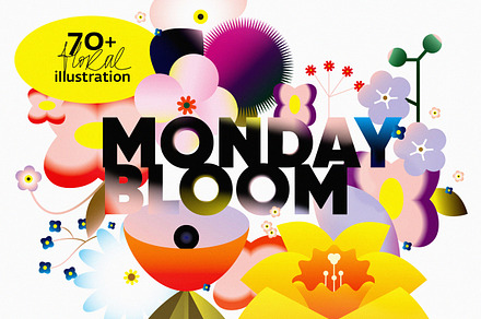 Monday Bloom. Abstract Illustration, a Seasonal Illustration by Renko