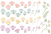 Pastel Flowers Clipart & Vectors, an Illustration by Amanda Ilkov (Thumbnail 3 of 3)