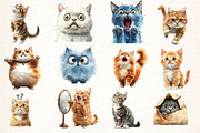 Surprised Funny Crazy Cat Clipart, an Illustration by Dream Creation (Thumbnail 4 of 5)