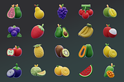 Fruits 3D Icon Pack, a Food & Drink 3D Model by Bartama Graphic (Thumbnail 2 of 2)