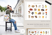 Mushrooms Watercolor Clipart, a Food Illustration by AnitaPol (Thumbnail 22 of 24)