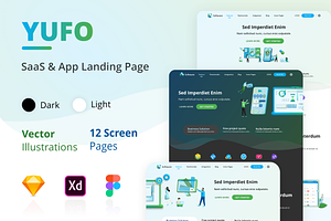 Yufo - App Landing Page SaaS, a Landing Page Template by UInstrument