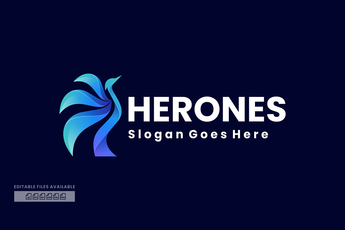 Heron Gradient Logo, a Branding & Logo Template by ivan_artnivora
