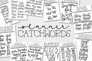 Planner Catchwords - Over 100 Words