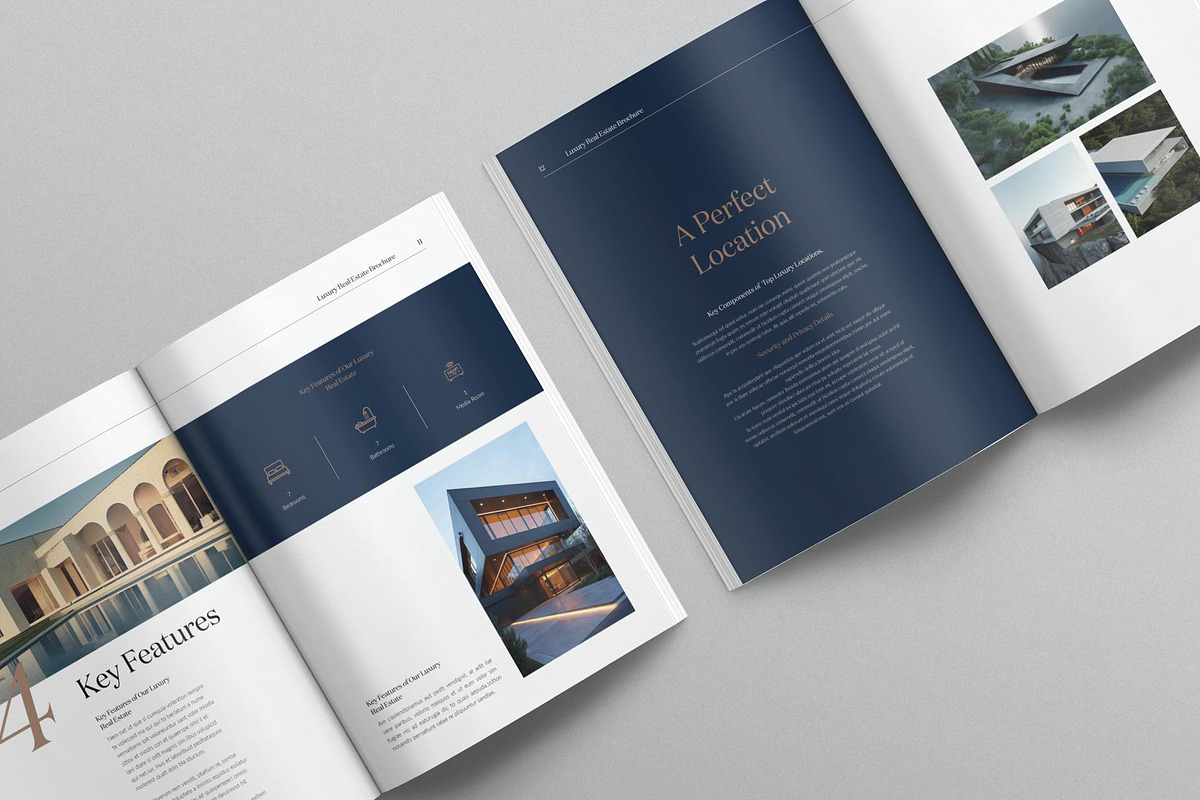 Luxury Real Estate Brochure Template, a Brochure Template by DesignCrest (Photo 4 of 14)