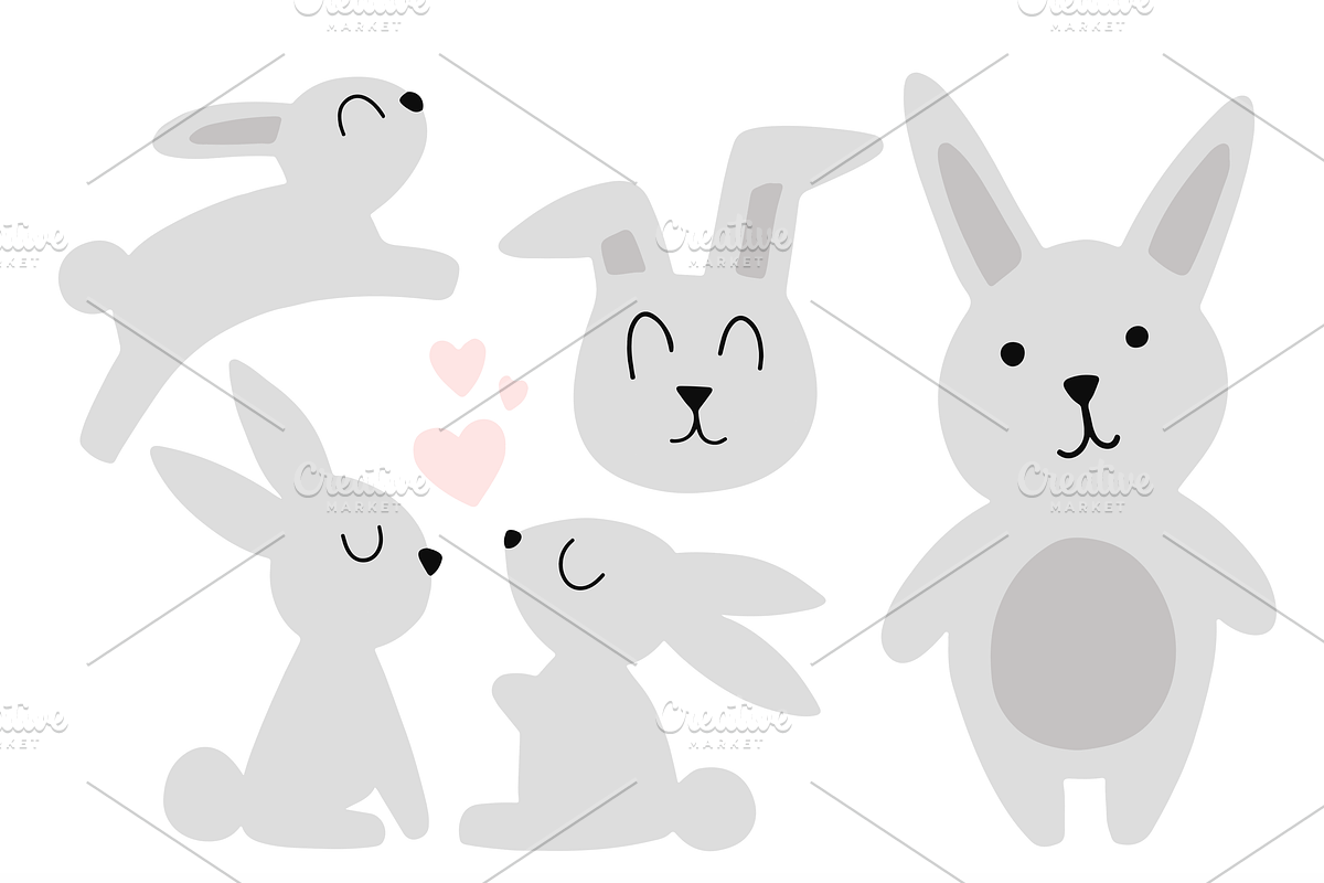 Easter Bunnies - Illustration Set, an Animal Illustration by Illustrations by Jessie (Photo 3 of 3)