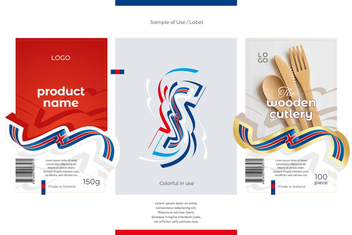 Iceland flag ribbon vector, a Templates & Theme by Simbos (Photo 6 of 9)