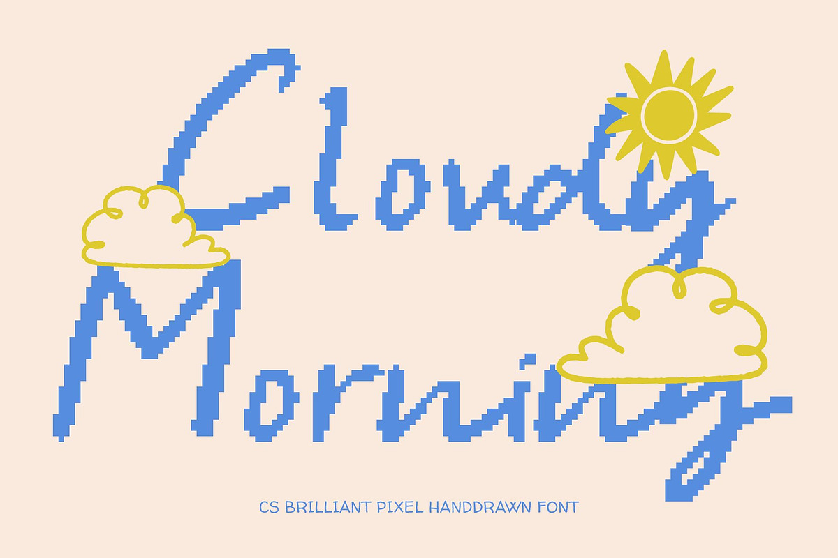 CS Brilliant Pixel, a Handwritten Font by Craft Supply Co. (Photo 2 of 8)