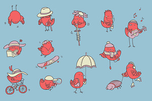 Birdies chilling out - image set