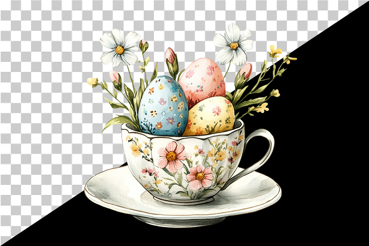 Pastel Easter Watercolor Clipart, an Illustration by Watercolor design (Photo 3 of 8)