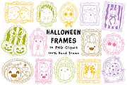 Halloween Frames Hand Drawn PNG, a Seasonal Illustration by LemonDesign (Thumbnail 1 of 3)