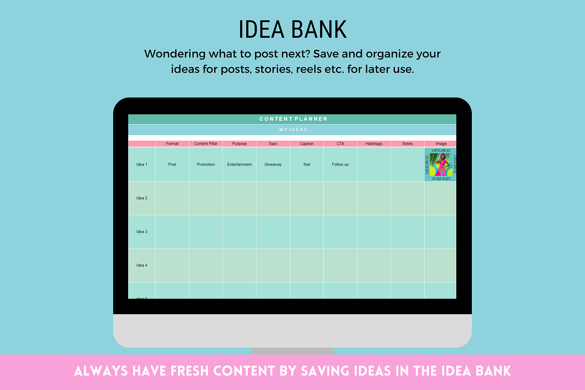 Colorful Instagram Planner, a Marketing Template by SunshineStudioBoutique (Photo 5 of 9)