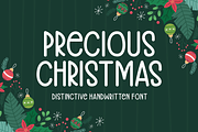 Precious Christmas Typeface, a Handwritten Font by Seemly Fonts (Thumbnail 1 of 6)