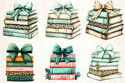 Sage Coquette Bow Book Stack PNG, an Illustration by Libby Wishes (Thumbnail 6 of 6)