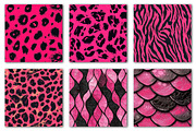 Hot Pink Animal Print Patterns, a Texture Illustration by Dream Creation (Thumbnail 3 of 7)