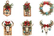 Western Christmas Clipart, a Seasonal Illustration by Designking (Thumbnail 3 of 4)