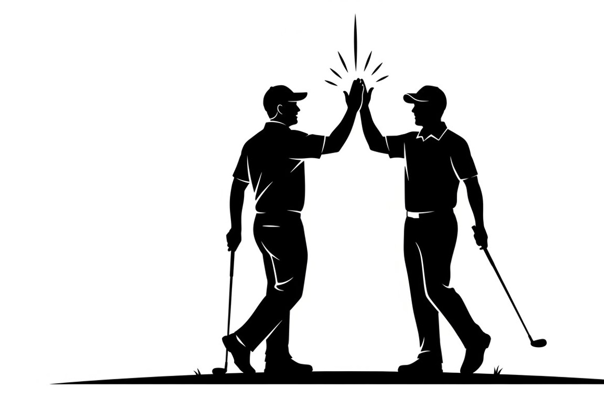 golfing swing silhouettes showcasing, an Illustration by Amazin_art (Photo 7 of 31)
