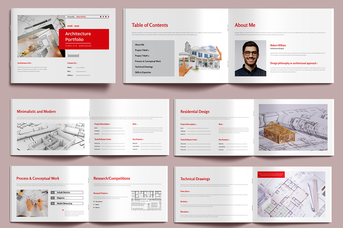 Architecture Portfolio Template, a Brochure Template by MightyDesign (Photo 2 of 6)