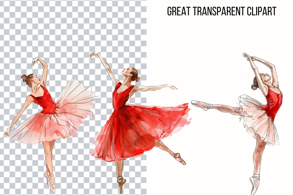 Ballerina Girl Clipart Ballet PNG, a Decorative Illustration by Paper Artsthetics (Photo 2 of 6)