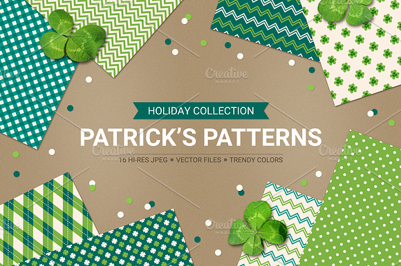 St. Patrick's Day seamless patterns preview 5