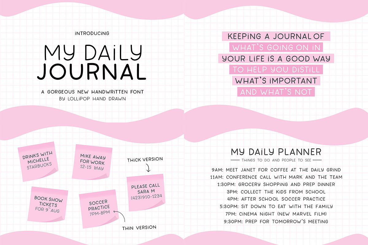 Handwritten Font Bundle (Vol 01), a Font by Lollipop Hand Drawn (Photo 6 of 11)