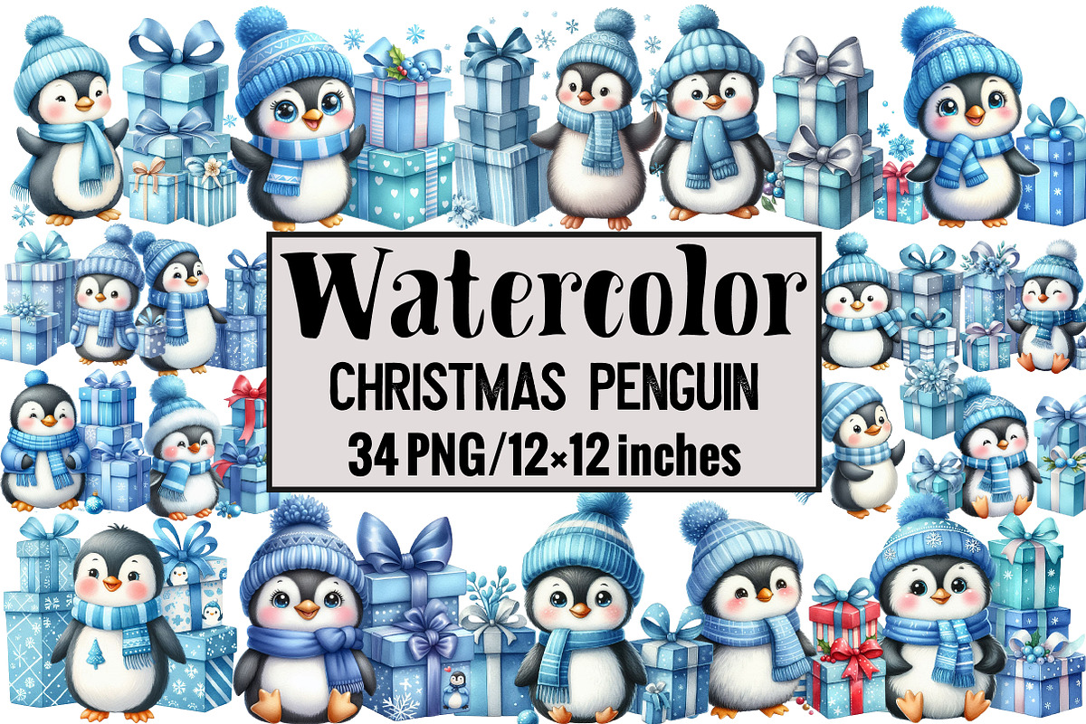 Christmas Penguin, an Illustration by Design Market (Photo 1 of 3)