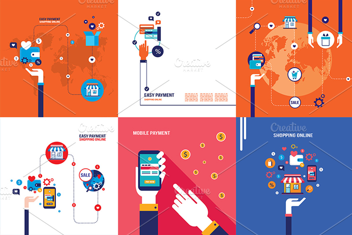 40 shopping infographic banner set, a Work Illustration by Anttoniu (Photo 4 of 4)