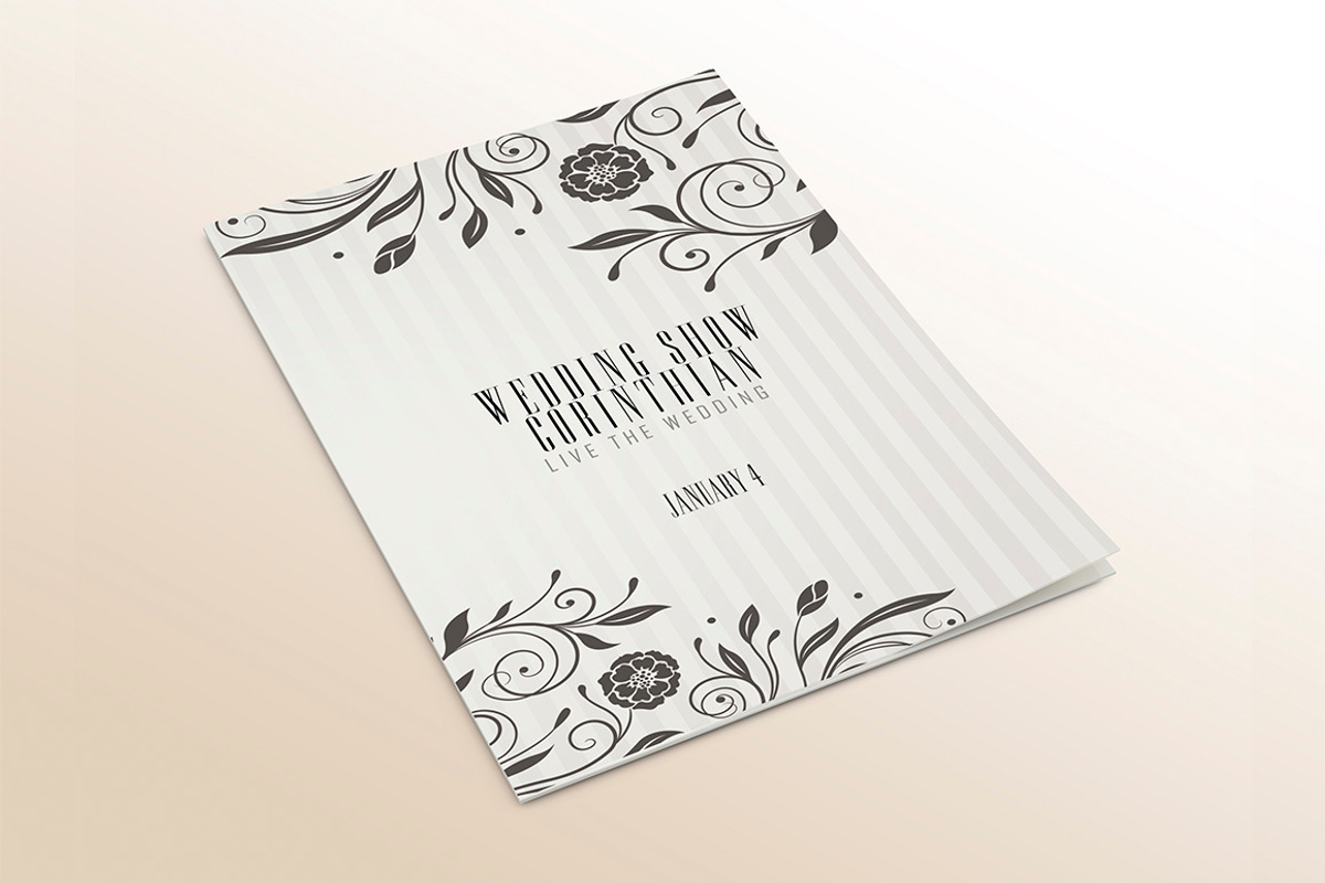 Wedding Program 2 sides PSD Template, a Brochure Template by Graphicfy Templates (Photo 2 of 5)