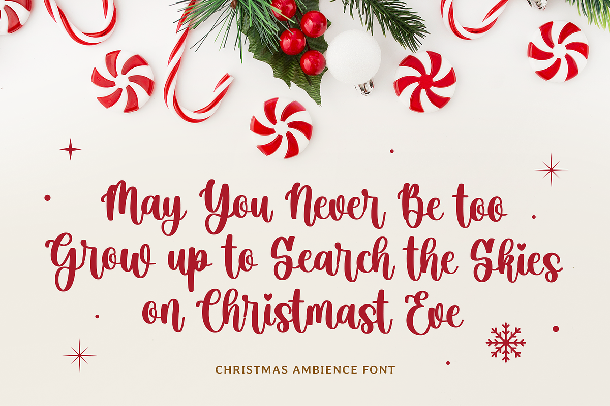 Christmas Ambience, a Script Font by Mozatype (Photo 8 of 10)